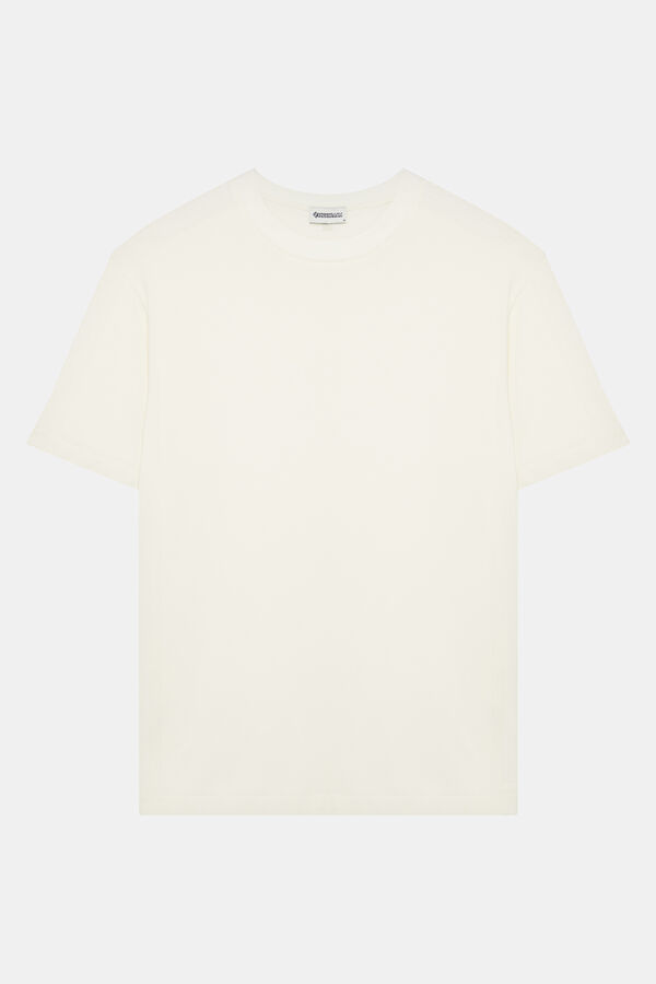 Ecru Crew Neck T-Shirt