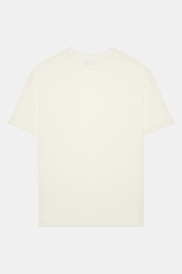 Ecru Crew Neck T-Shirt 2
