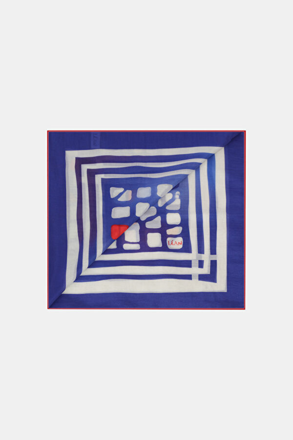 Çok Renkli Desenli Pamuk/İpek Bandana