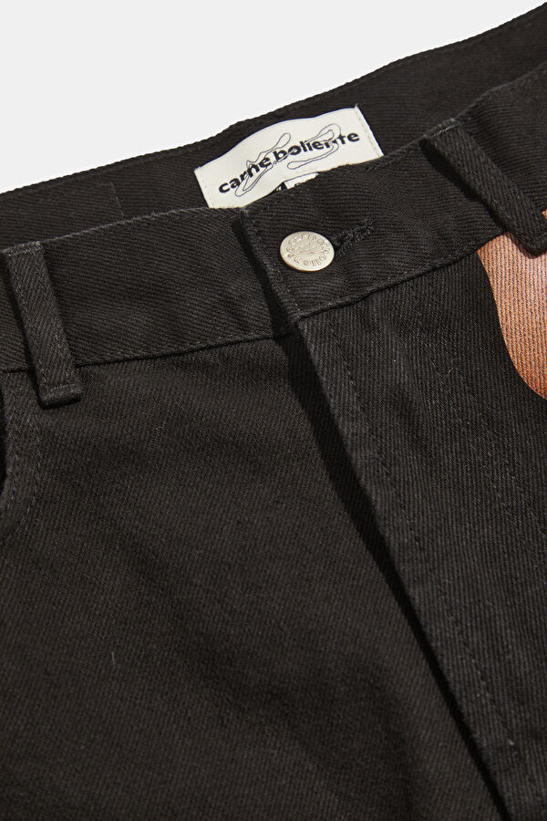 Relax Fit Black Wide Leg Organic Cotton Men's Trousers 6