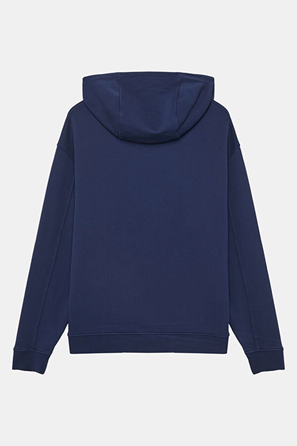 Blue Relax Fit Hoodie Sweatshirt 2