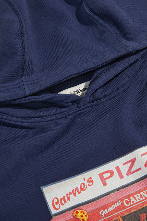 Blue Relax Fit Hoodie Sweatshirt 3