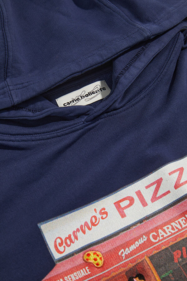 Blue Relax Fit Hoodie Sweatshirt 4