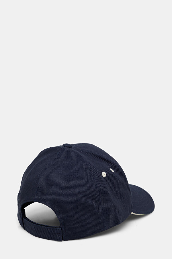 Navy Blue Embroidered Hat 2