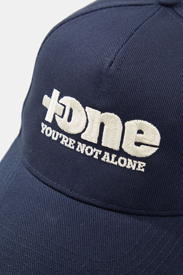 Navy Blue Embroidered Hat 3