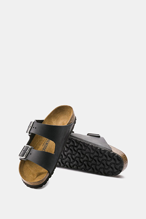 Arizona Leoi Black Leather Women's Slippers 3