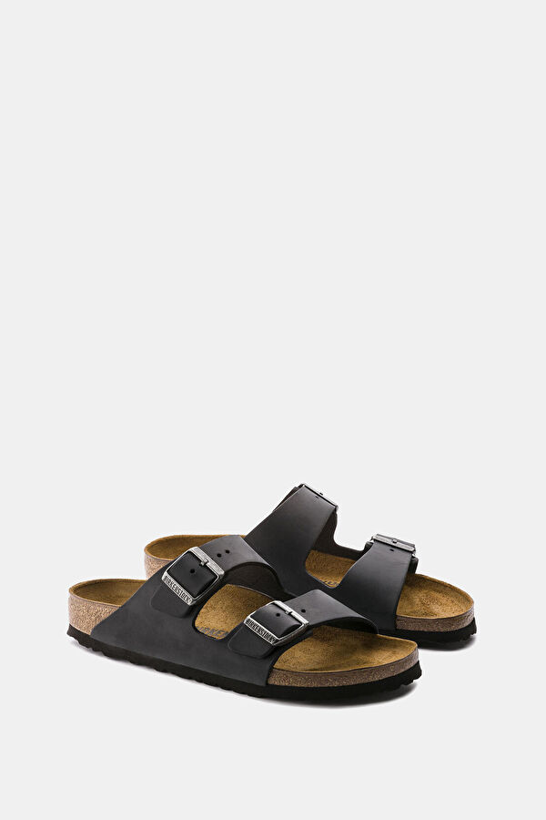 Arizona Leoi Black Leather Women's Slippers 5