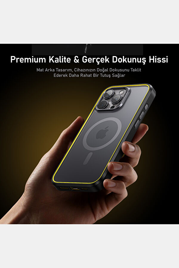 Geleceğin iPhone 16 Pro Magarmor Siyah Telefon Kılıfı 6