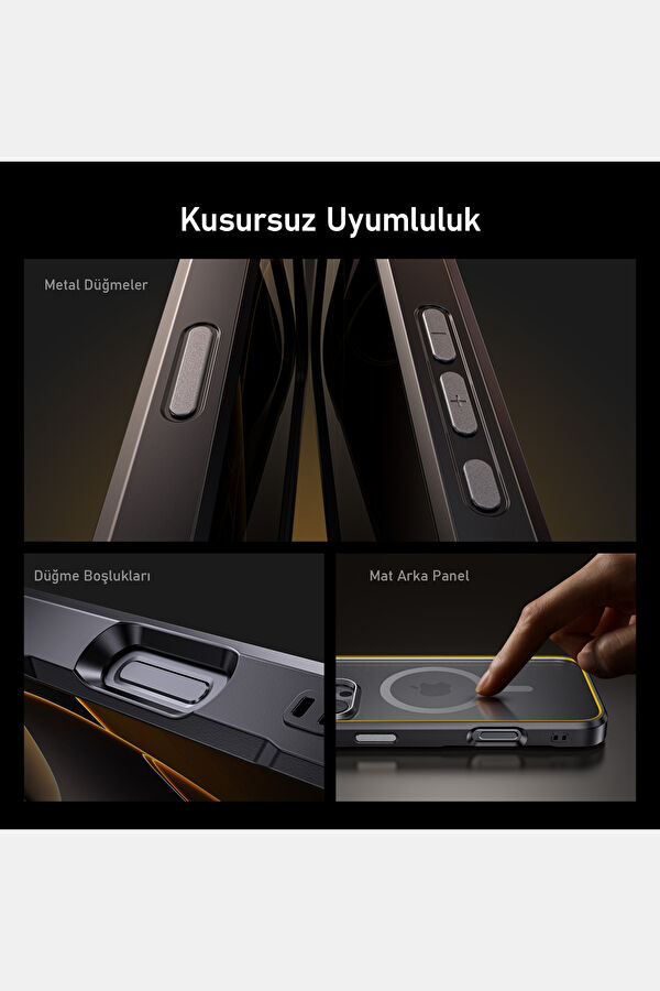 Geleceğin iPhone 16 Pro Magarmor Siyah Telefon Kılıfı 7
