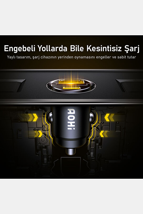 Superauto PD 45W 2 Portlu Siyah Araba Şarj Cihazı 2