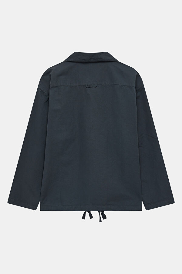 Men's Navy Buttoned Jacket 2