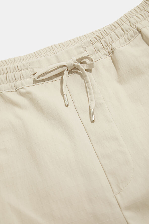 Relax Kalıp Krem Wide Leg Erkek Pantolon 3