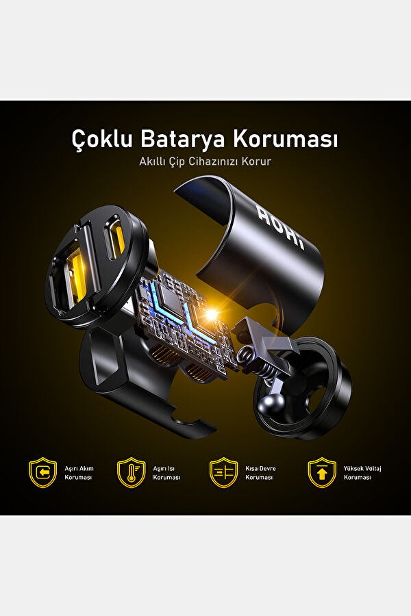 Superauto PD 65W 2 Portlu Siyah Araba Şarj Cihazı 2