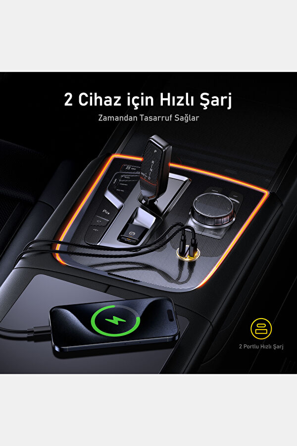 Superauto PD 65W 2 Portlu Siyah Araba Şarj Cihazı 4