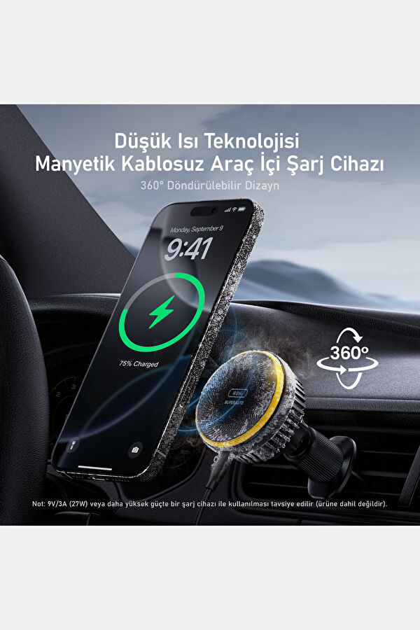 Superauto Kendinden Soğutmalı Manyetik 15W Tel Siyah 9