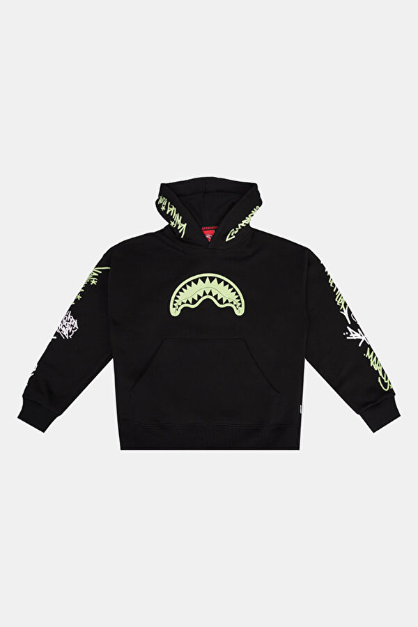 Siyah Kapuşonlu Çocuk Sweatshirt