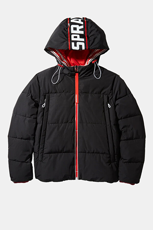 Siyah Kapuşonlu Çocuk Sweatshirt