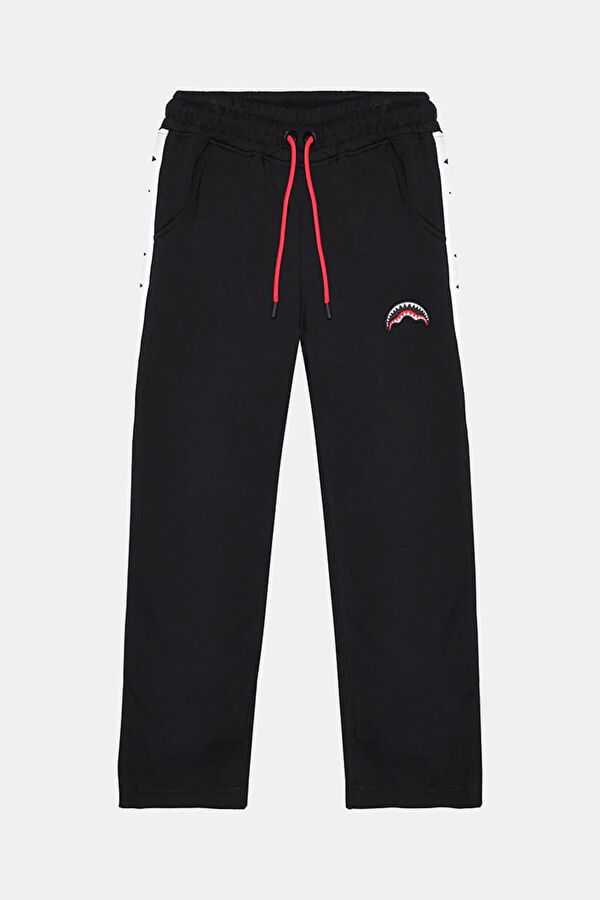 Siyah Bol Paça Çocuk Spor Pantolon