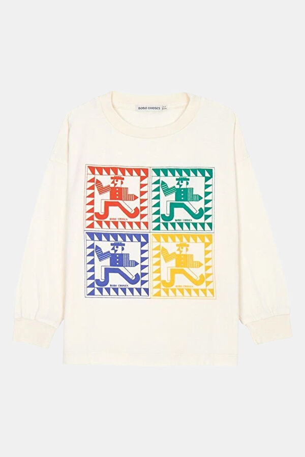 Relax Fit Multicolor Bicycle Collar Printed Tshirt