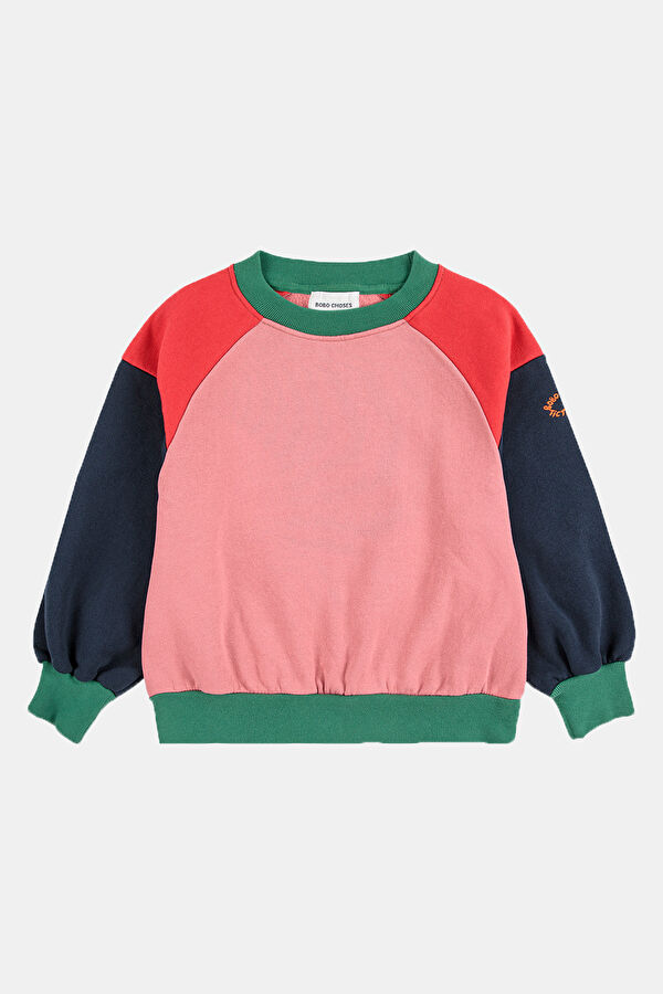 Multicolored Relax Fit Crew Neck Sweatshirt