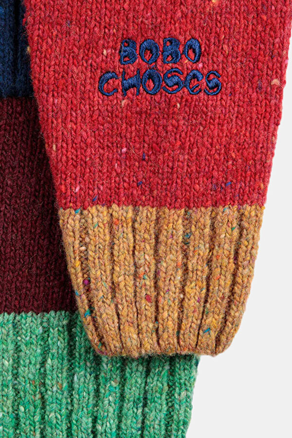 Multicolor Design Filled Cardigan 2