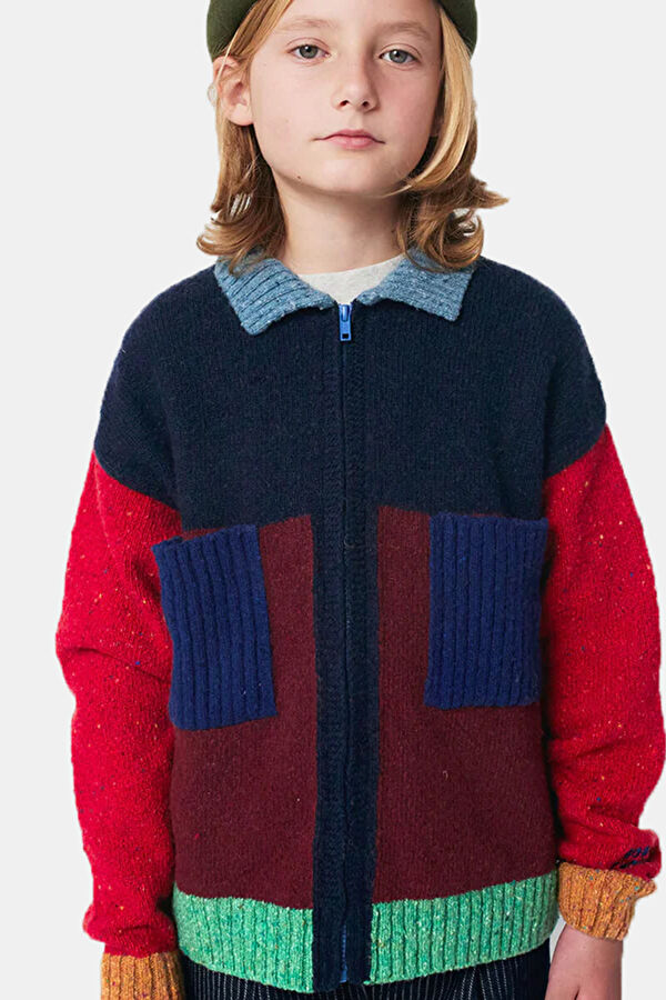Multicolor Design Filled Cardigan 3