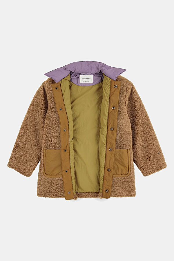 Brown Buttoned Kids Jacket 2