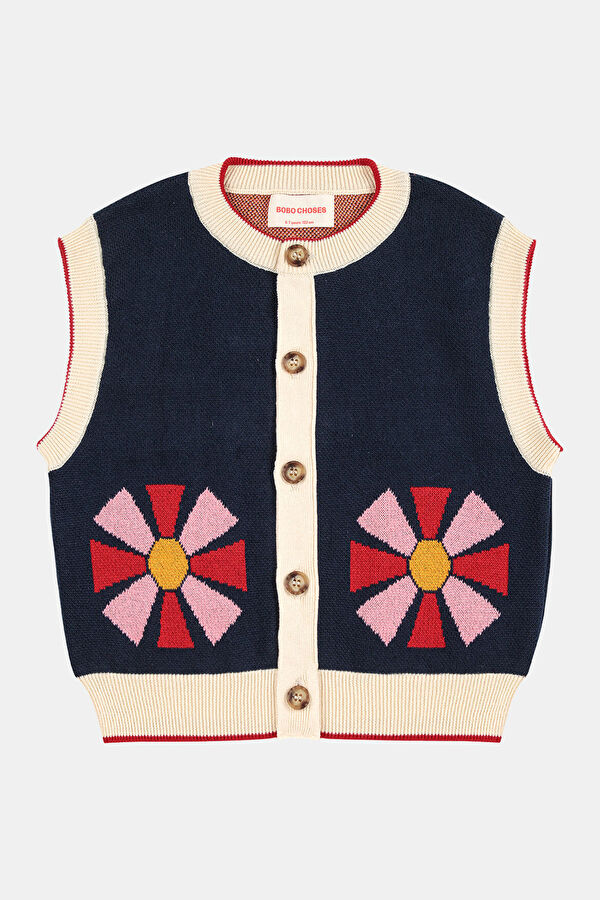 Multicolored Embroidered Kids Vest
