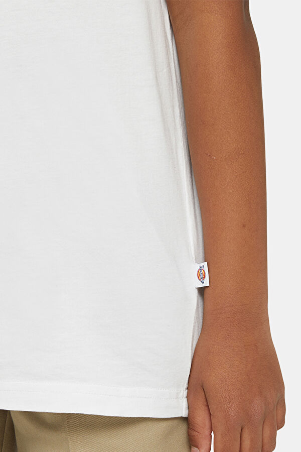 White O-Neck Patterned T-Shirt 3