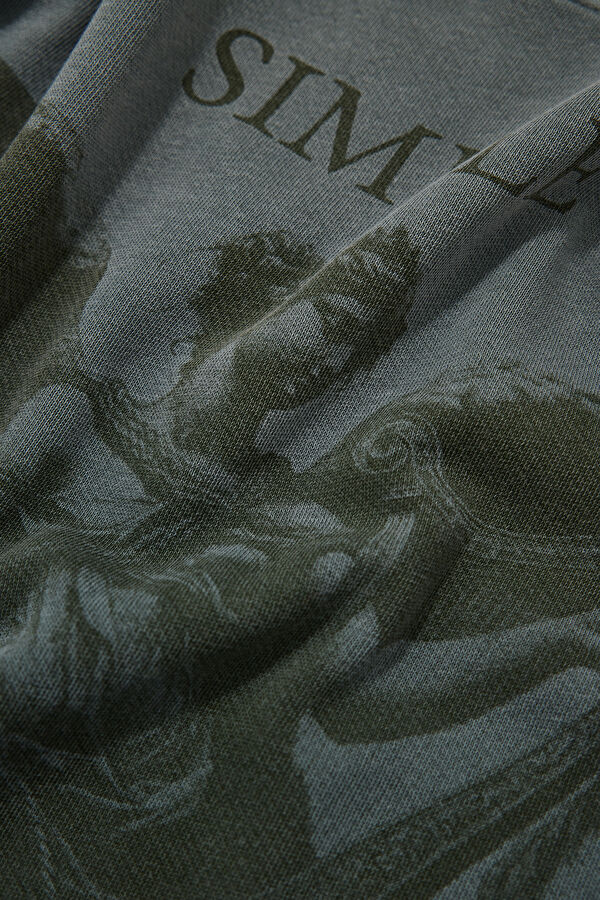Gri Relax Kalıp Bisiklet Yaka Erkek Sweatshirt 4