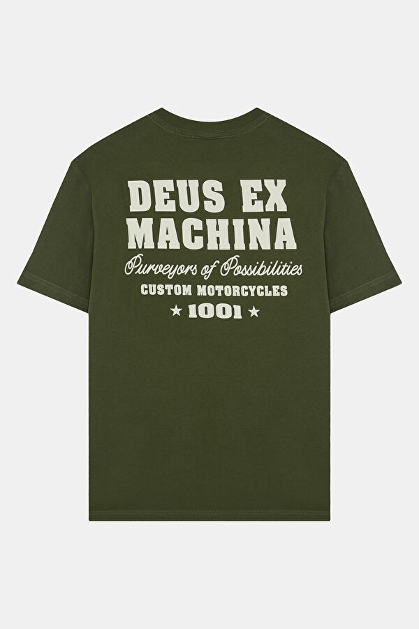 Relax Fit Khaki Crew Neck Printed T-Shirt 2