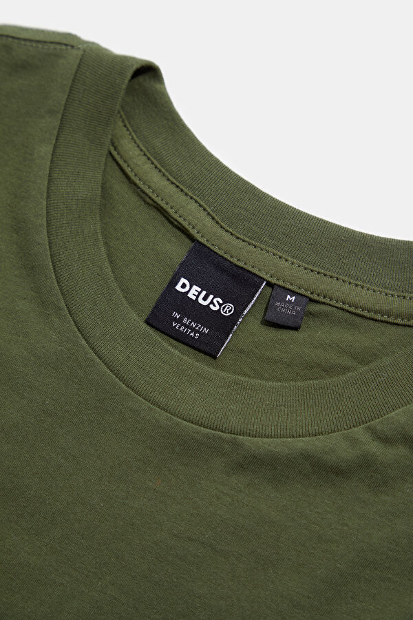 Relax Fit Khaki Crew Neck Printed T-Shirt 3