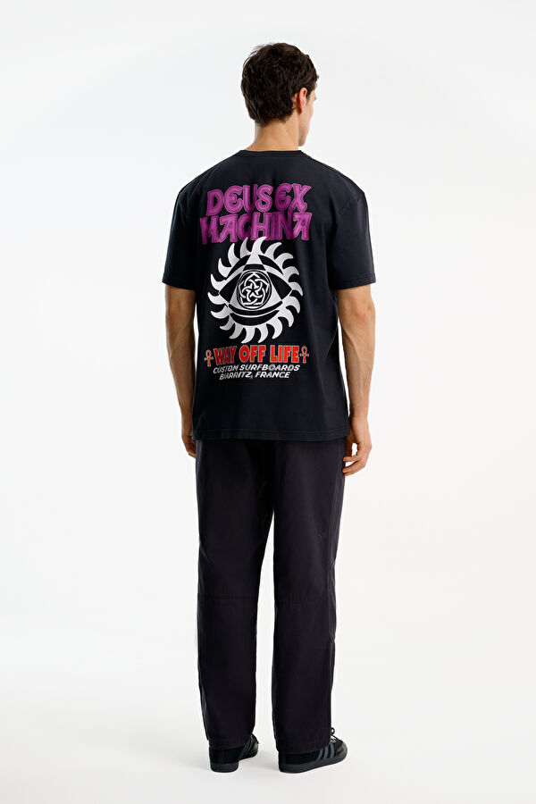 Relax Fit Anthracite Crew Neck Printed Men's T-Shirt 2