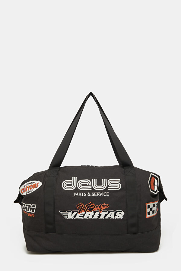Team Racing Tote Siyah Nakışlı Liyosel Pamuk Çanta