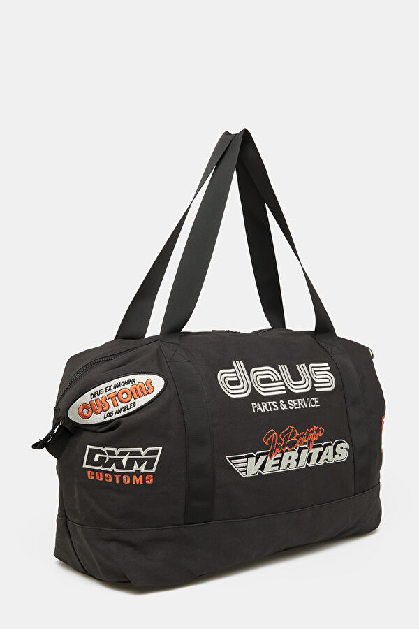 Team Racing Tote Siyah Nakışlı Liyosel Pamuk Çanta 3