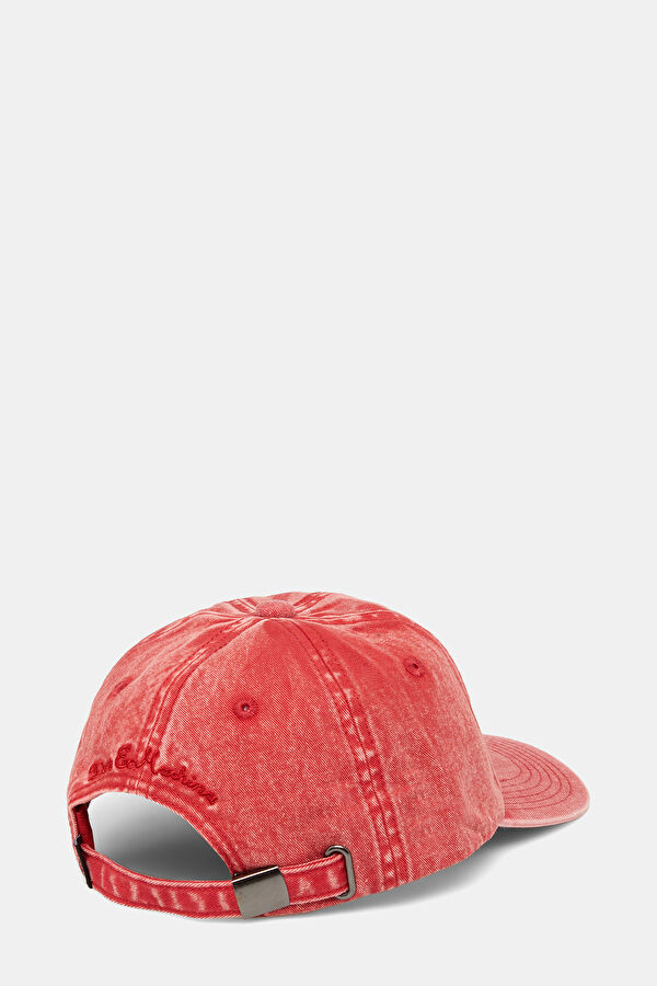 Shield Garment Dyed Dad Kırmızı Nakışlı Şapka 2
