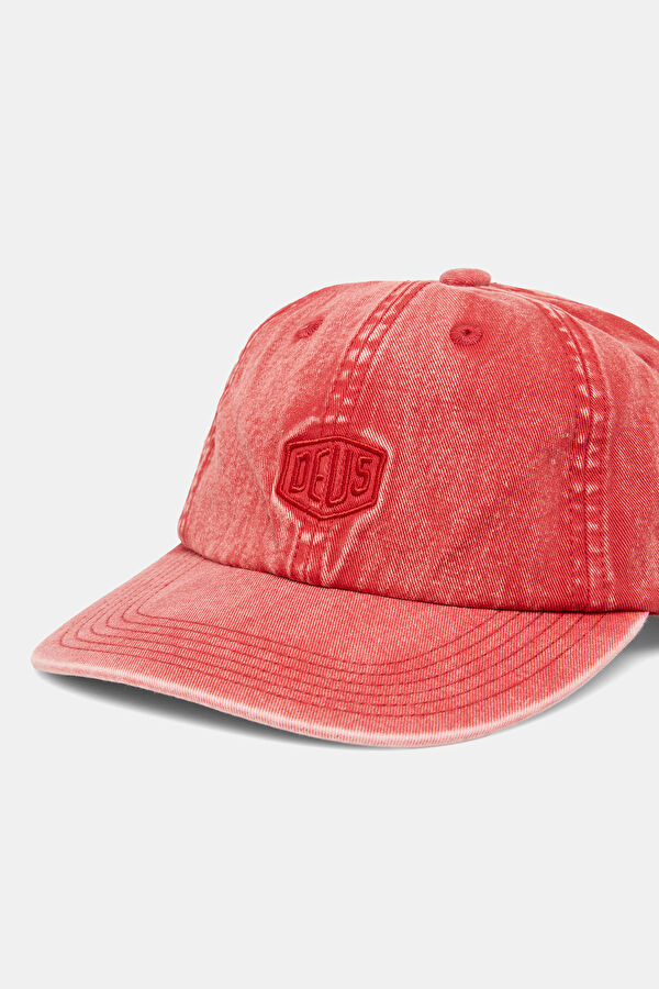 Shield Garment Dyed Dad Kırmızı Nakışlı Şapka 3