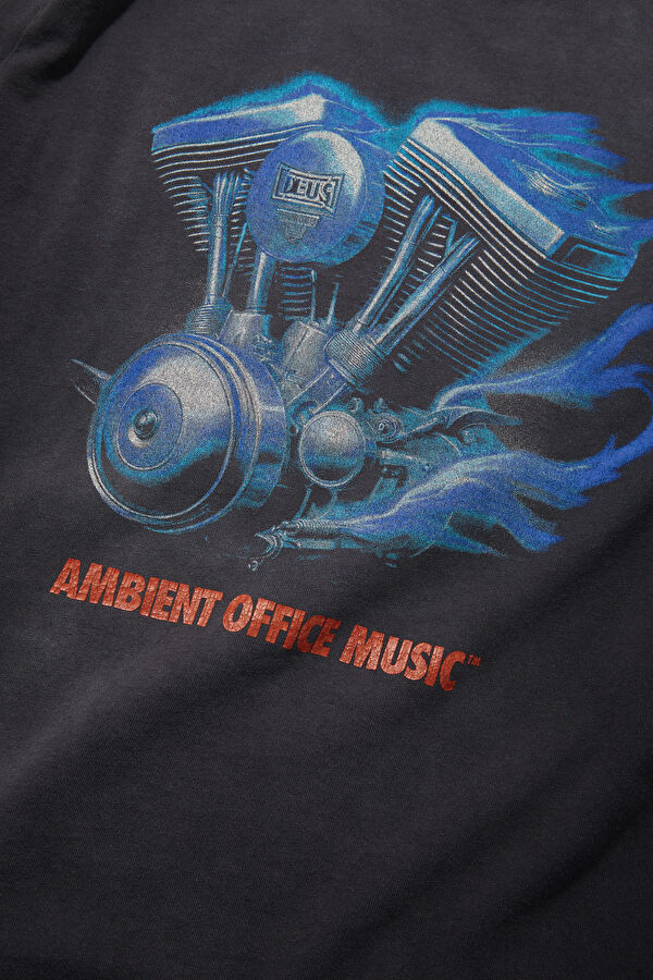 Relax Fit Anthracite Crew Neck Printed T-Shirt 5