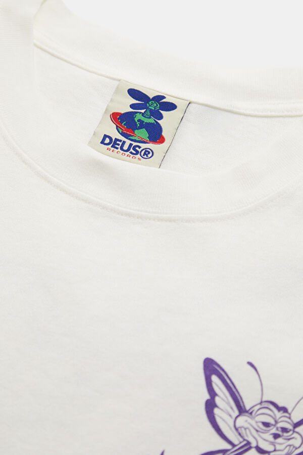 Relax Fit White Crew Neck Printed Men's T-Shirt 3