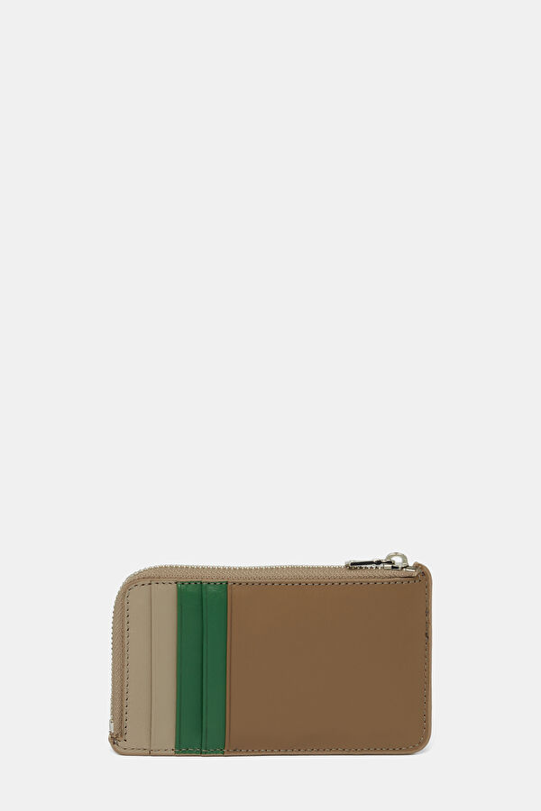 Brown Garnish Detailed Leather Wallet 2