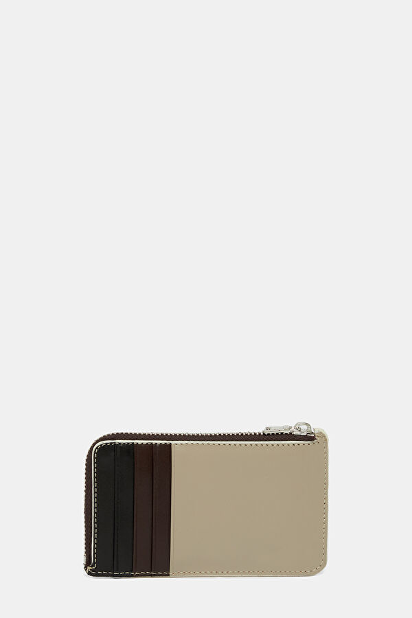 Black Garnish Detailed Leather Wallet 2