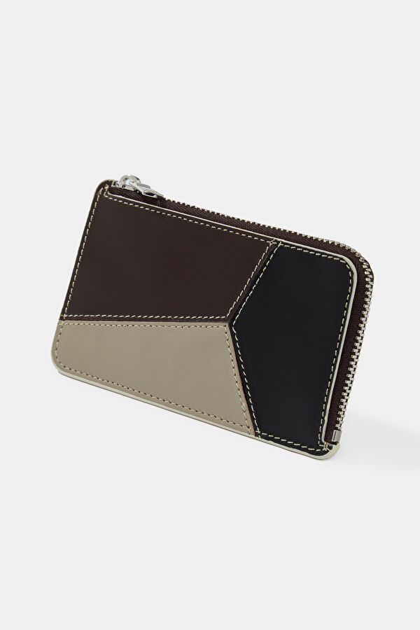 Black Garnish Detailed Leather Wallet 3