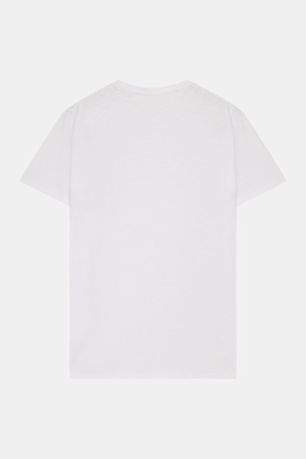Relax Fit White Crew Neck T-Shirt 2