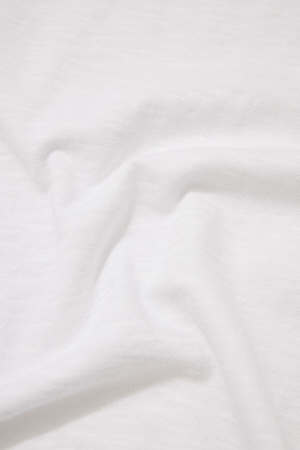 Relax Fit White Crew Neck T-Shirt 4