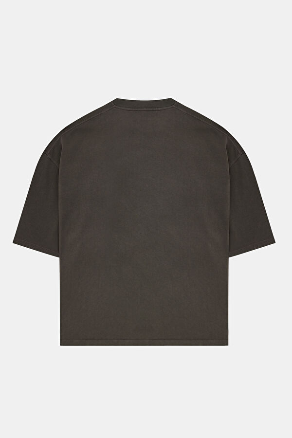 Relax Fit Brown Crew Neck T-Shirt 2