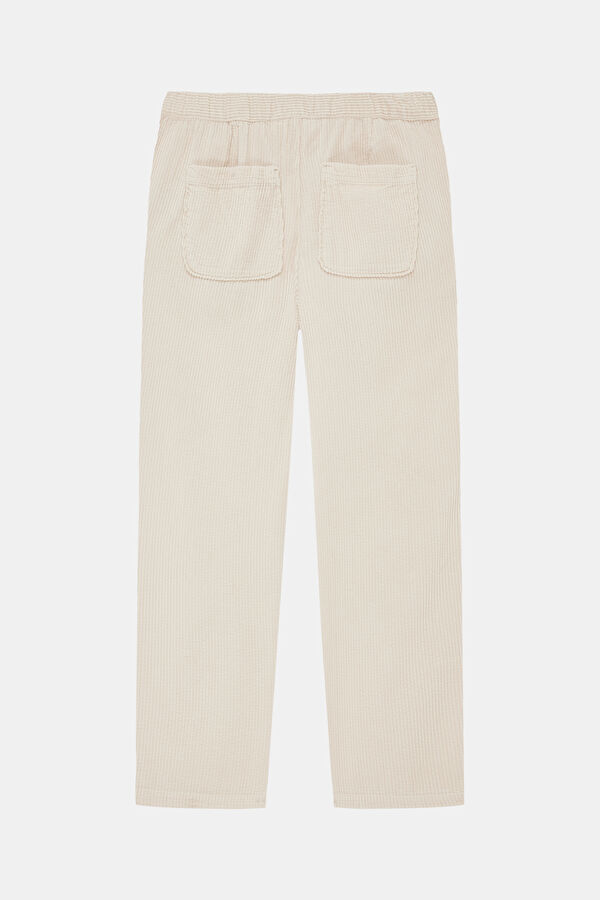Relax Fit Ecru Straight Men's Pants 2