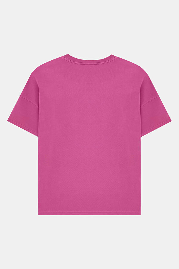 Relax Fit Pink Crew Neck T-Shirt 2