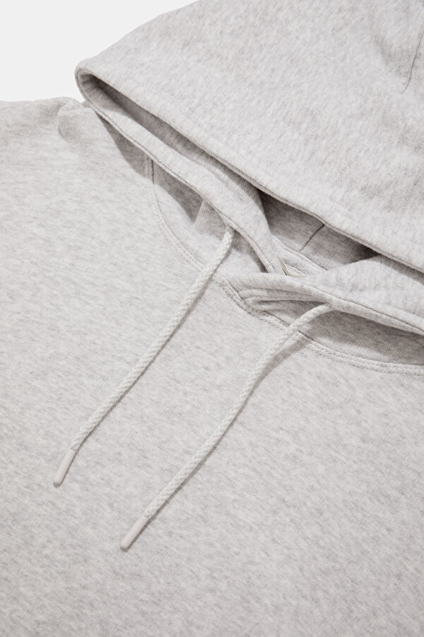Gray Relax Fit Hooded Men's Sweatshirt 3