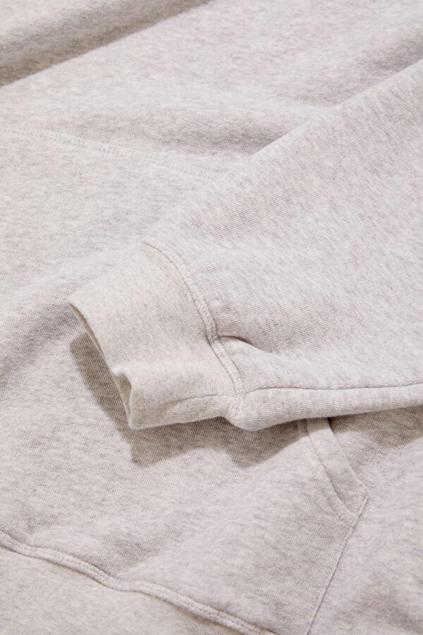 Gray Relax Fit Hooded Men's Sweatshirt 4