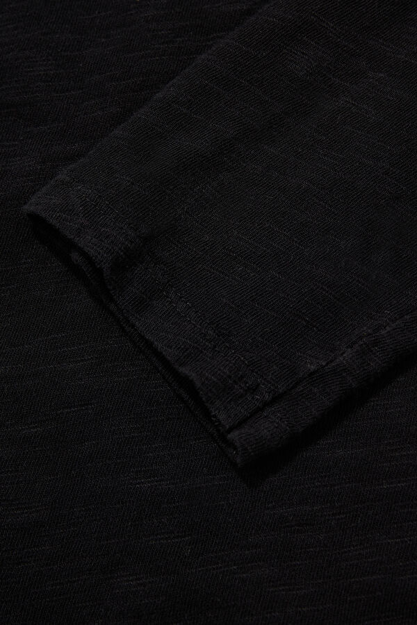 Relax Fit Black Crew Neck T-Shirt 4